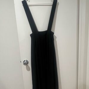 3/$15 ROMWE Black Sleeveless Drop Waist Overall Pull on Dress Size Medium